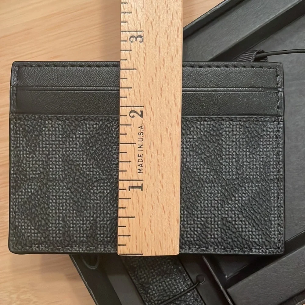 Brand New Michael Kors Black Jet Set Card Holder Case & Matching Keychain